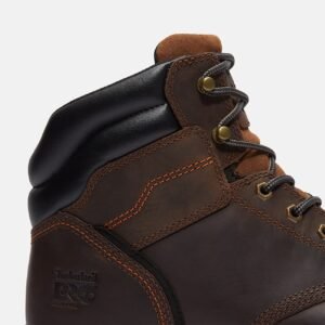 Timberland Men's TiTAN Tasker 6" Alloy-Toe Work Boot Dark Brown Full-Grain Style TB0A416GW01 - Image 7
