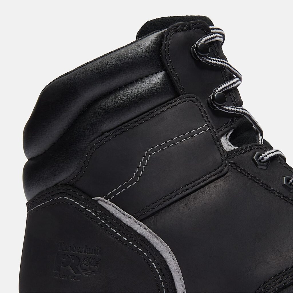 Timberland Men's TiTAN Tasker 6" Alloy-Toe Work Boot Black Full-Grain Style TB0A416GW02