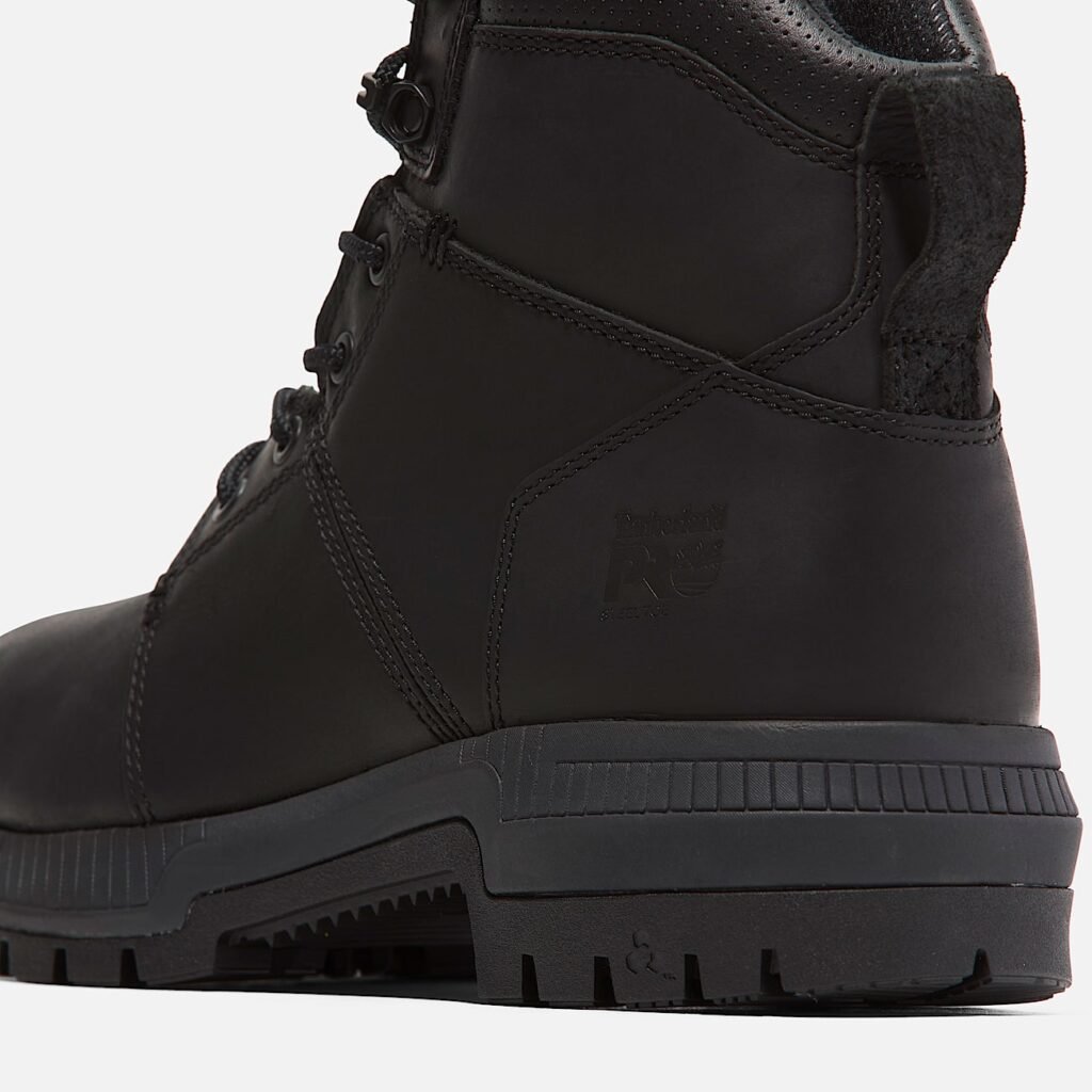 Men's Timberland Montauk 6" Steel Toe Work Boot Black Full-Grain Style TB0A66D3W02