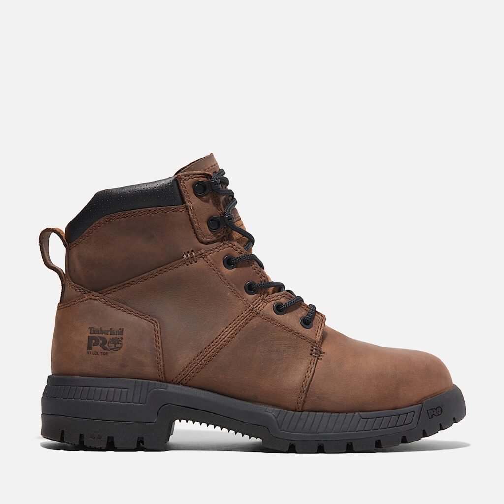 Men's Timberland Montauk 6" Steel Toe Work Boot Brown Style TB0A66D3EM4
