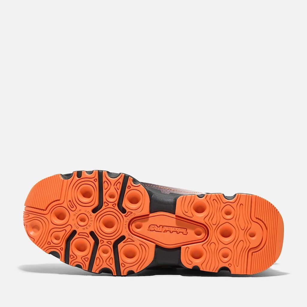 Men's Timberland Powertrain EV Comp-Toe Athletic Work Sneaker Grey/Orange Style TB0A5Z2B065