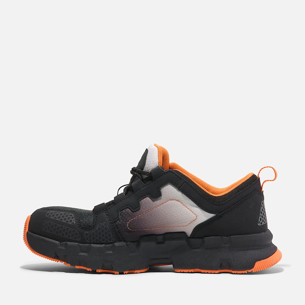 Men's Timberland Powertrain EV Comp-Toe Athletic Work Sneaker Grey/Orange Style TB0A5Z2B065
