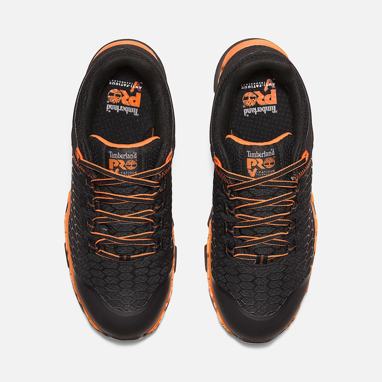 Men's Timberland Powertrain Sport Alloy Toe Work Sneaker Black/Orange Style TB1A1B6S001 - Image 2