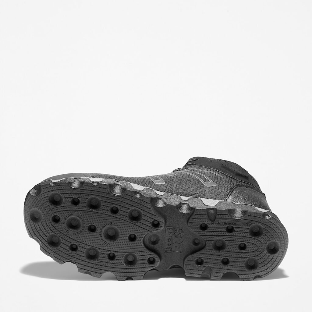 Men's Timberland Powertrain Sport Alloy-Toe Mid Athletic Work Boot Black Style TB1A1JYQ001