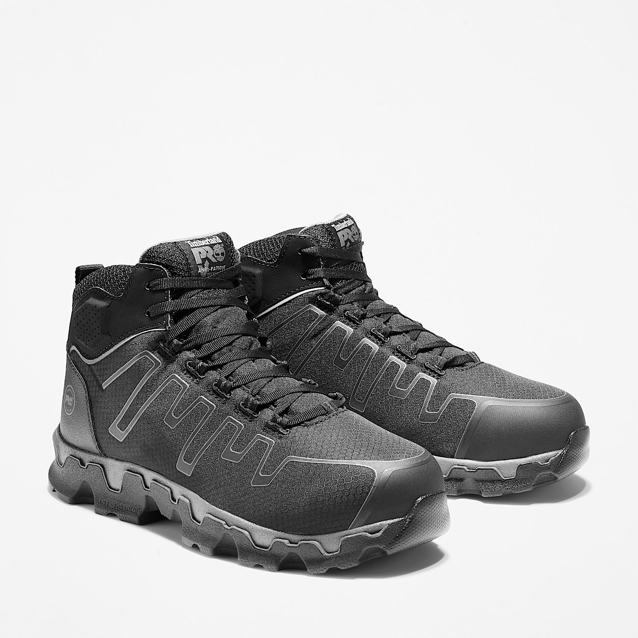 Men's Timberland Powertrain Sport Alloy-Toe Mid Athletic Work Boot Black Style TB1A1JYQ001 - Image 4
