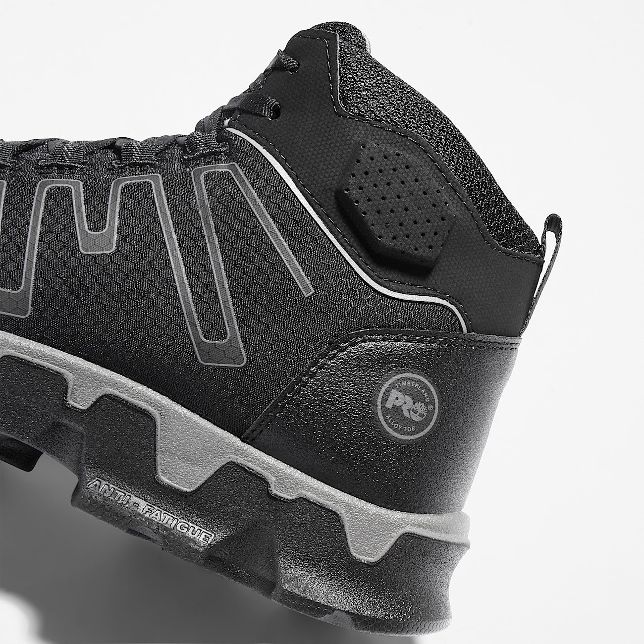 Men's Timberland Powertrain Sport Alloy-Toe Mid Athletic Work Boot Black Style TB1A1JYQ001 - Image 6