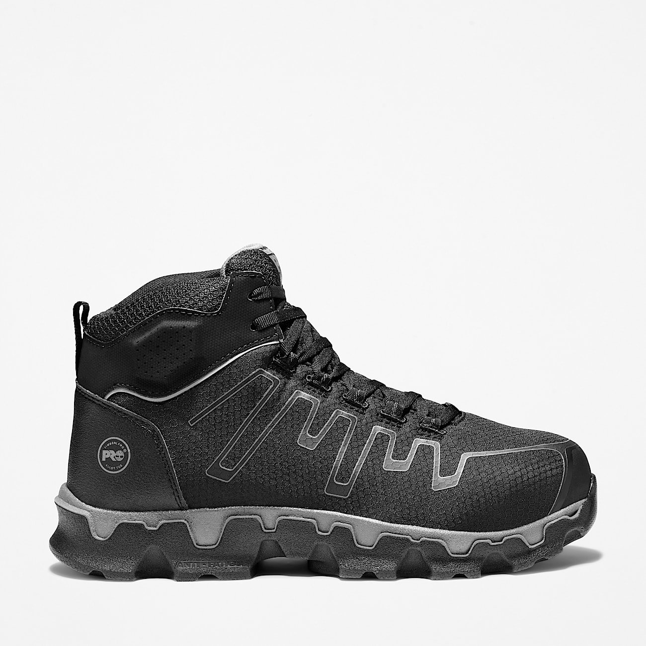 Men's Timberland Powertrain Sport Alloy-Toe Mid Athletic Work Boot Black Style TB1A1JYQ001 - Image 1