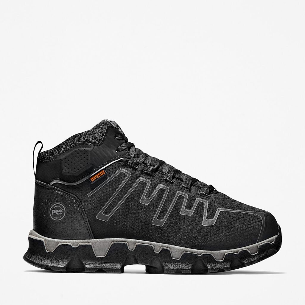 Men's Timberland Powertrain Sport Met Guard Alloy Toe Work Boot Black/Grey Style TB0A1GHM001