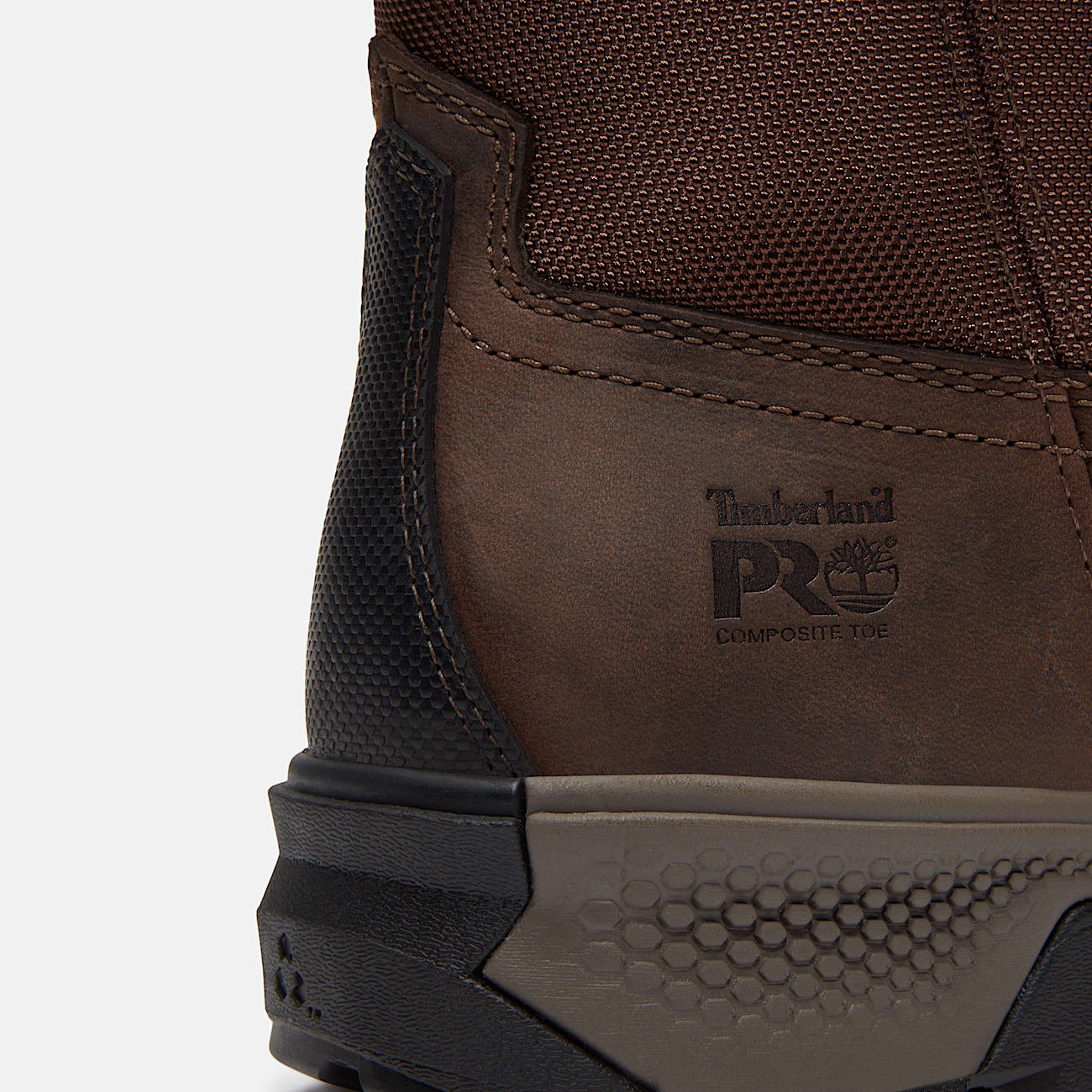 Men's Timberland TiTAN EV Pull-On Composite Toe Work Boot Dark Brown Full-Grain Style TB0A44C8W01 - Image 7