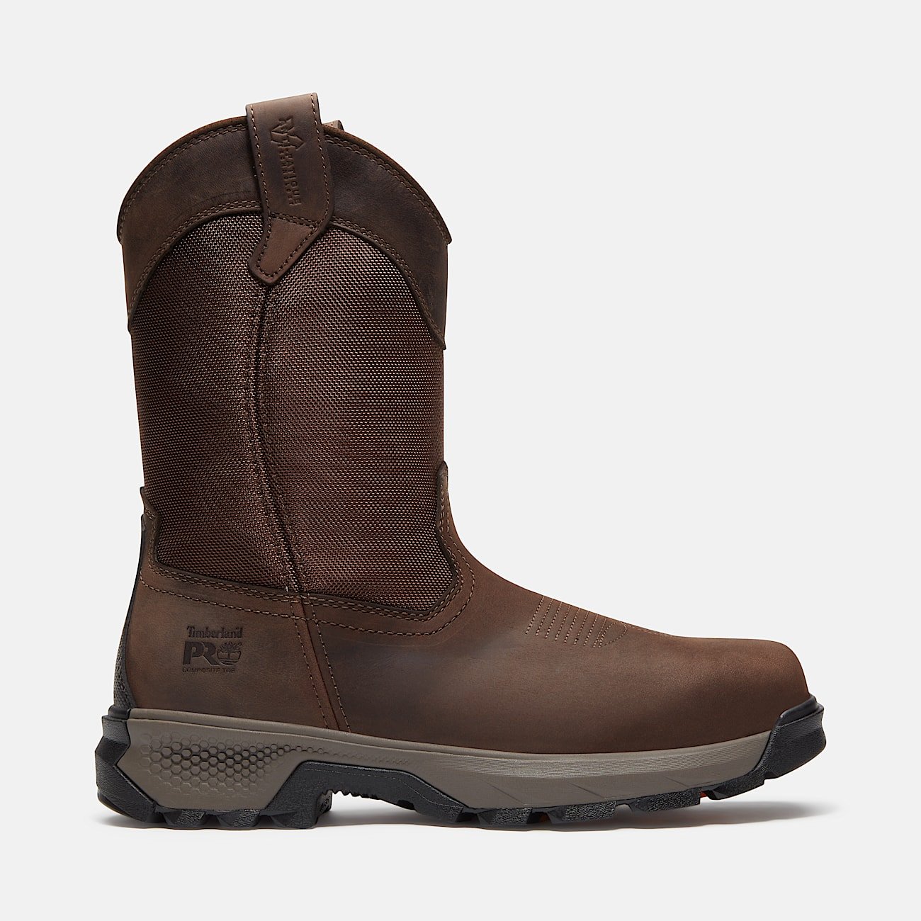 Men's Timberland TiTAN EV Pull-On Composite Toe Work Boot Dark Brown Full-Grain Style TB0A44C8W01 - Image 1