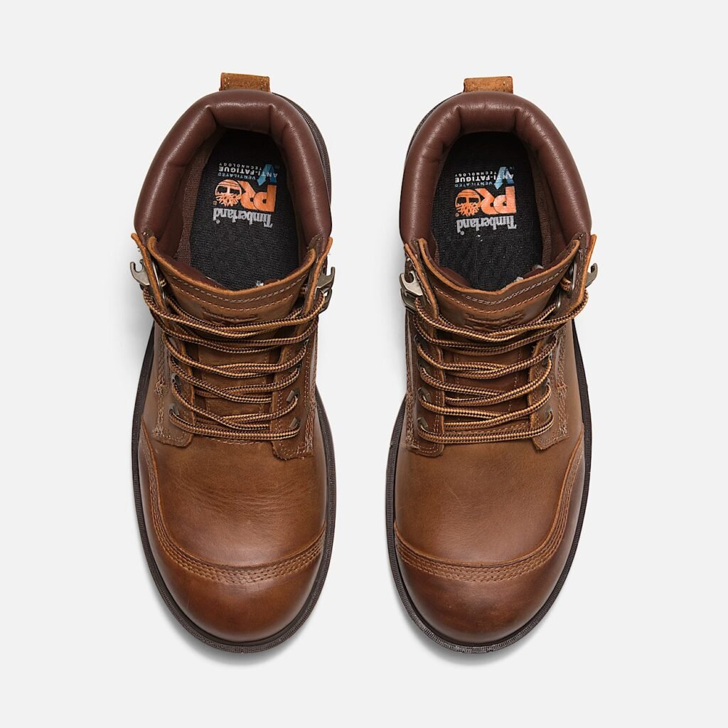 Men's Timberland Whitman 6" Soft Toe Work Boot Medium Brown Full-Grain Style TB0A678KEM4
