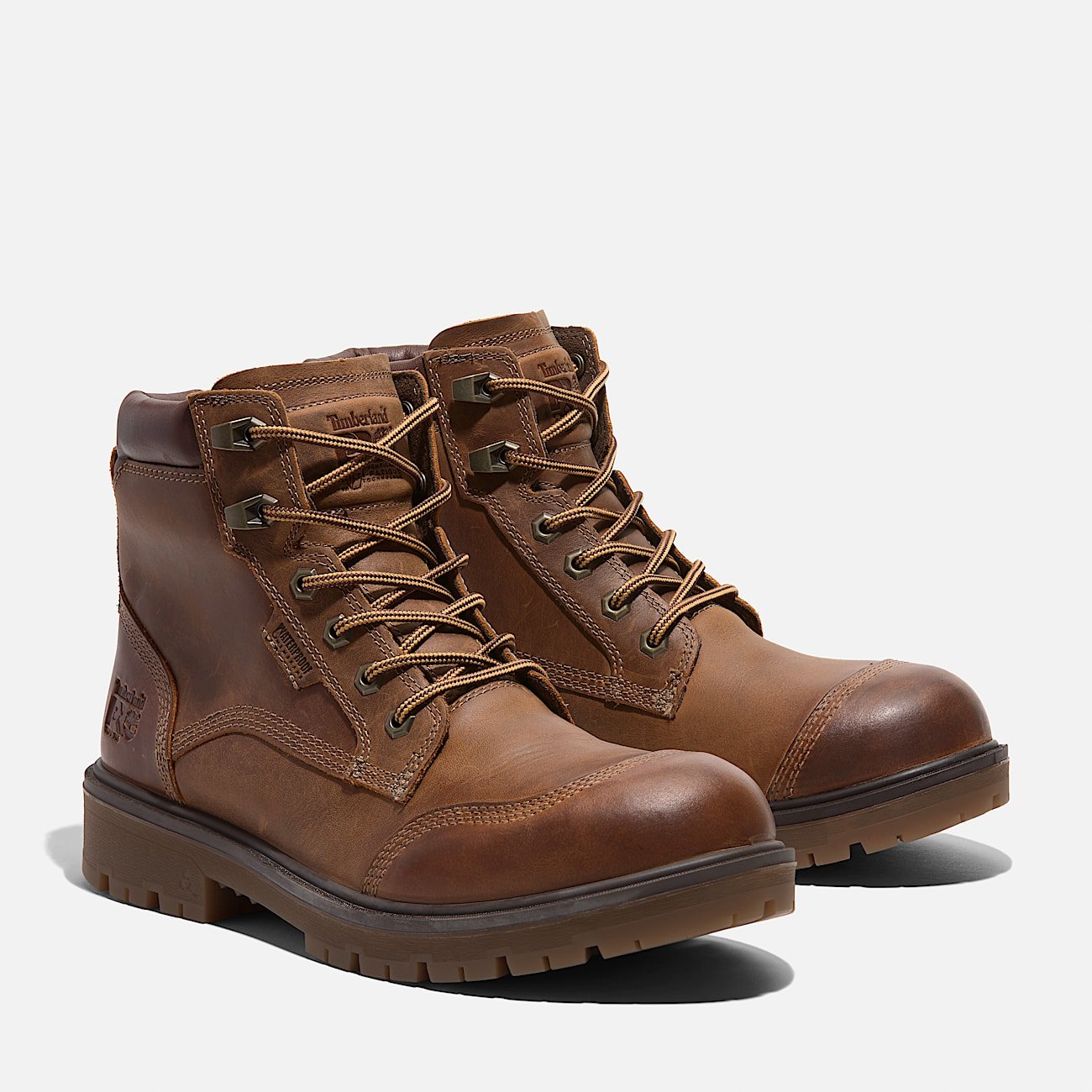 Men's Timberland Whitman 6" Soft Toe Work Boot Medium Brown Full-Grain Style TB0A678KEM4 - Image 4