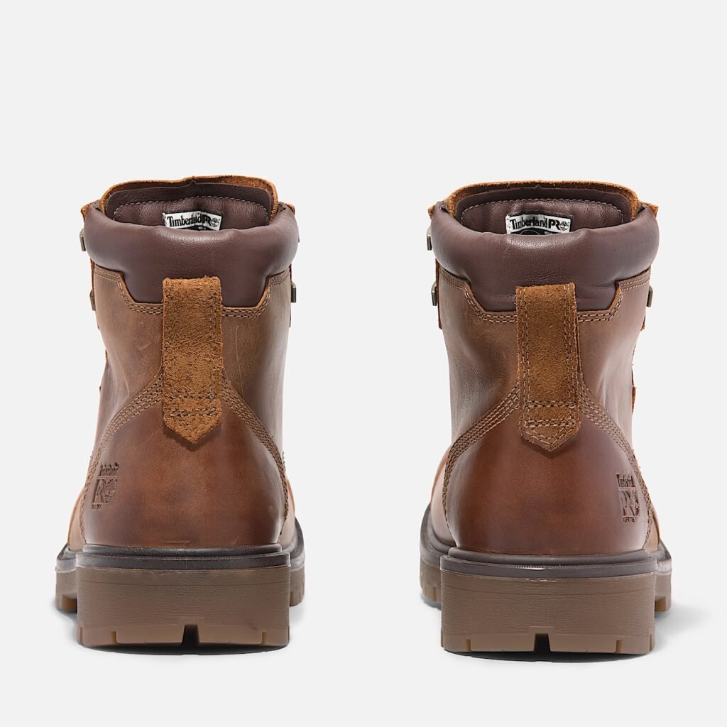 Men's Timberland Whitman 6" Soft Toe Work Boot Medium Brown Full-Grain Style TB0A678KEM4