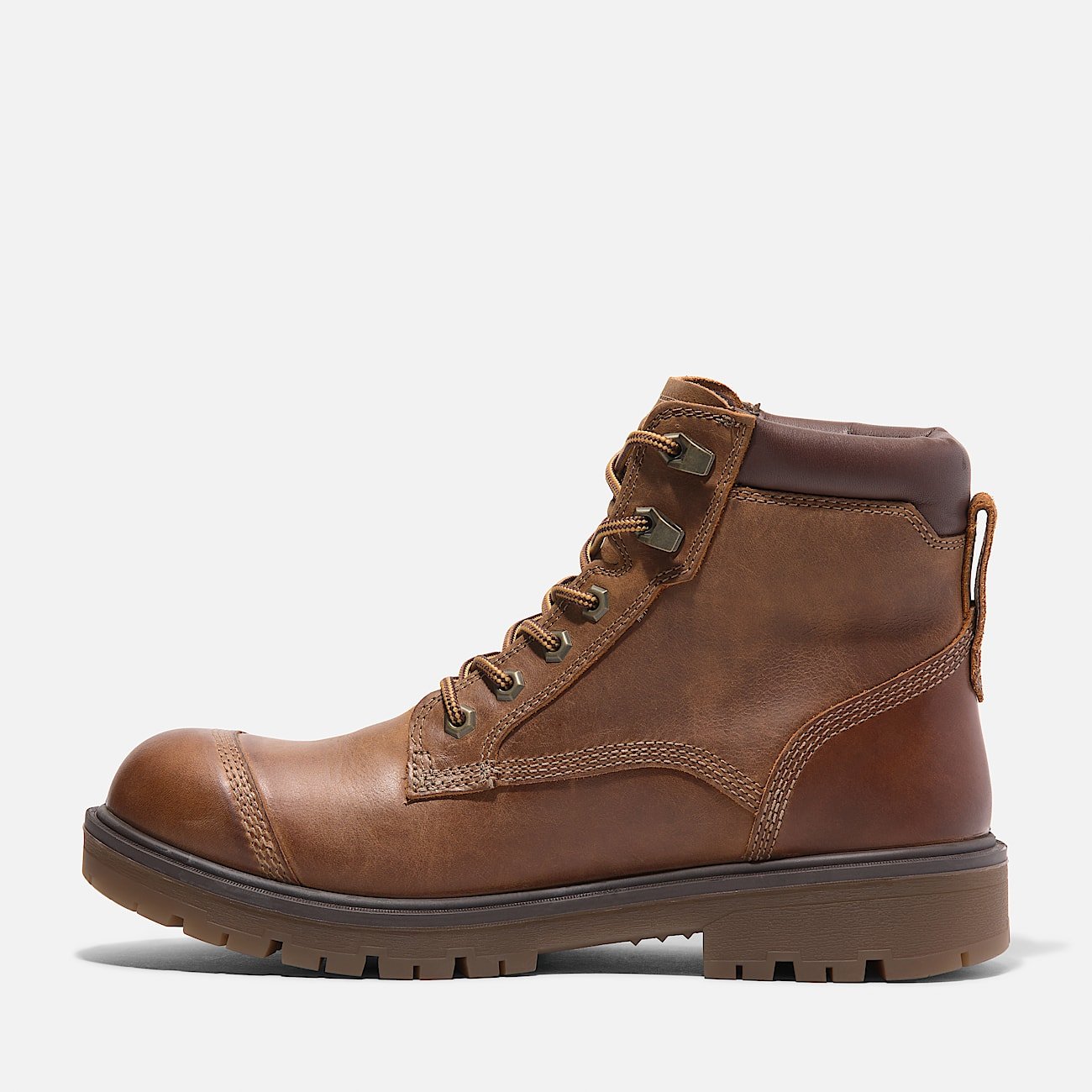 Men's Timberland Whitman 6" Soft Toe Work Boot Medium Brown Full-Grain Style TB0A678KEM4 - Image 6