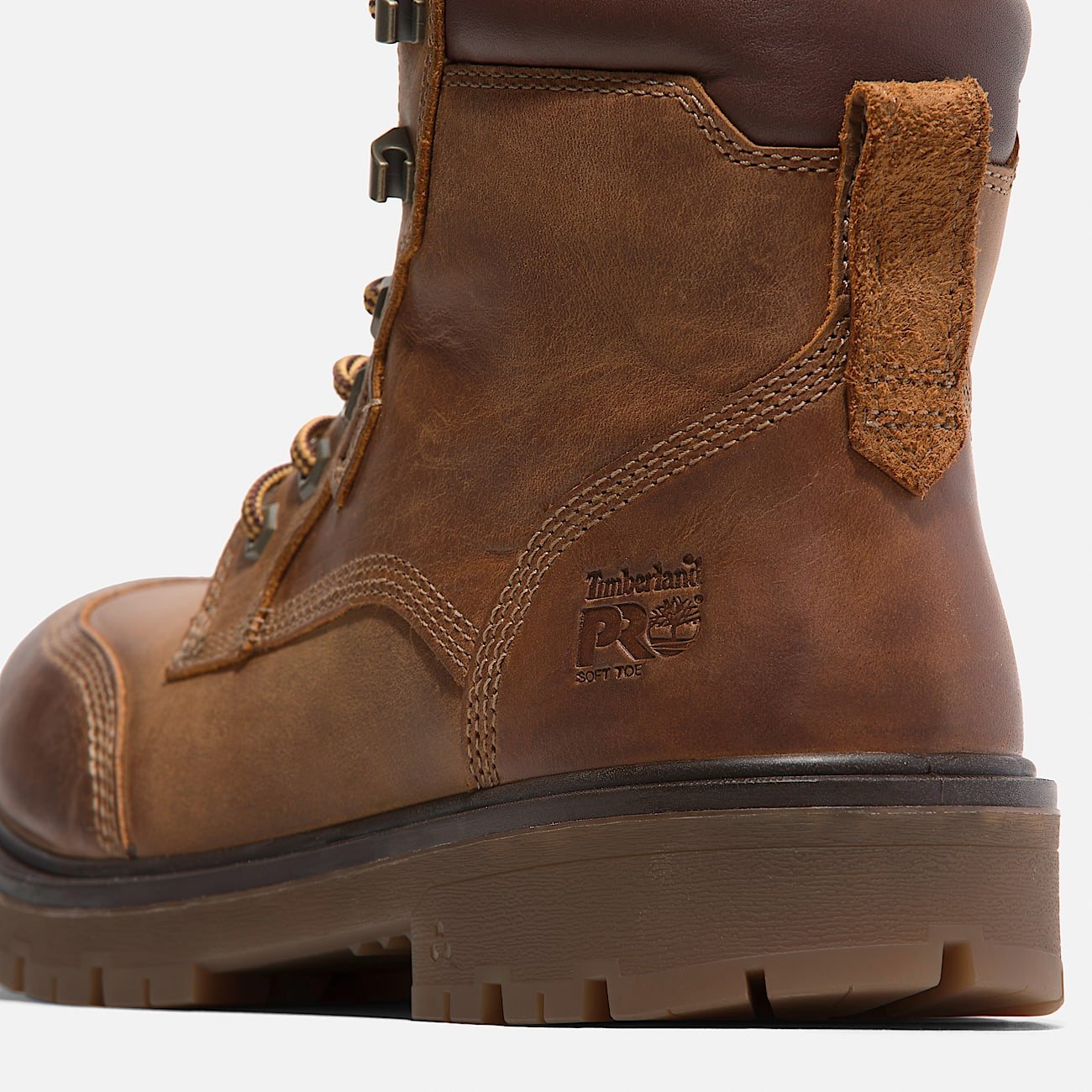 Men's Timberland Whitman 6" Soft Toe Work Boot Medium Brown Full-Grain Style TB0A678KEM4 - Image 7