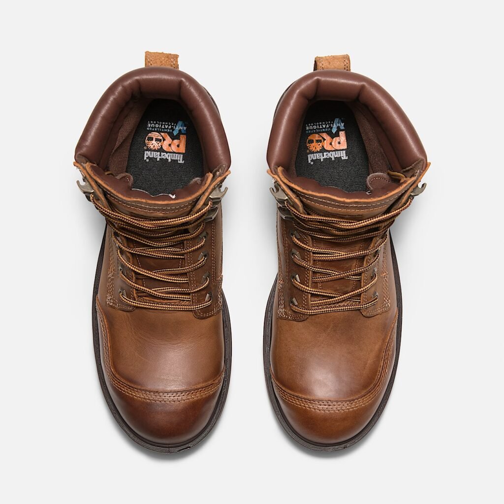 Men's Timberland Whitman 8" Composite Toe Work Boot Medium Brown Full-Grain Style TB0A6797EM4
