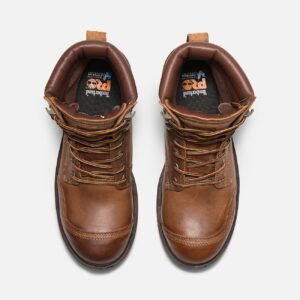 Men's Timberland Whitman 8" Composite Toe Work Boot Medium Brown Full-Grain Style TB0A6797EM4 - Image 2