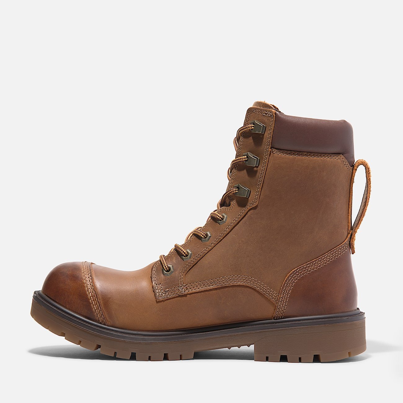 Men's Timberland Whitman 8" Composite Toe Work Boot Medium Brown Full-Grain Style TB0A6797EM4 - Image 6
