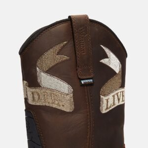 Timberland Men's True Grit Live Free or Die Pull-On Soft Toe Waterproof Work Boot Style TB0A42JGEM4 - Image 7