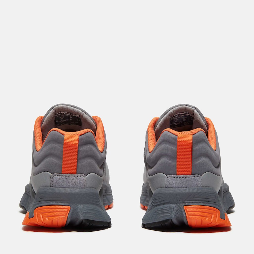 Timberland Men's XR-1 Dynamic Natural Fit Alloy Toe Work Sneaker Grey Mesh/Orange Style TB0A67JKEEG