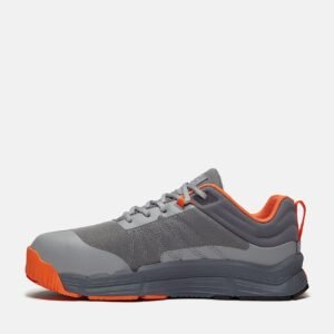 Timberland Men's XR-1 Dynamic Natural Fit Alloy Toe Work Sneaker Grey Mesh/Orange Style TB0A67JKEEG - Image 6