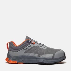 Timberland Men's XR-1 Dynamic Natural Fit Alloy Toe Work Sneaker Grey Mesh/Orange Style TB0A67JKEEG - Image 1