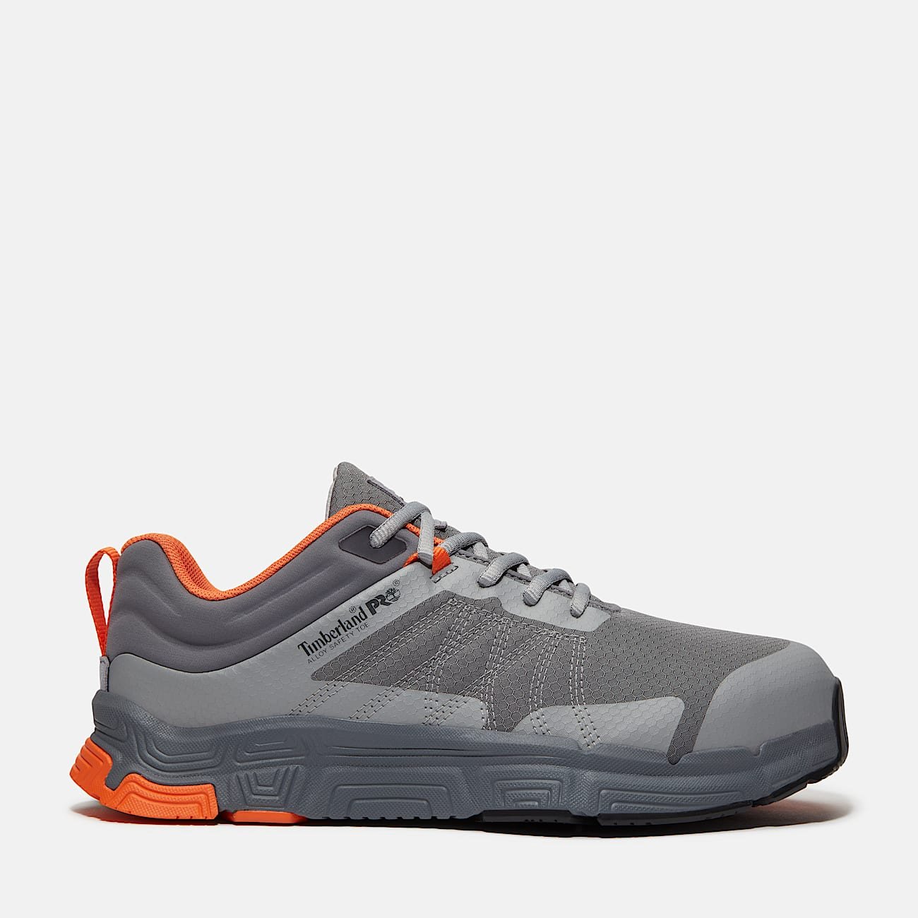 Timberland Men's XR-1 Dynamic Natural Fit Alloy Toe Work Sneaker Grey Mesh/Orange Style TB0A67JKEEG - Image 1