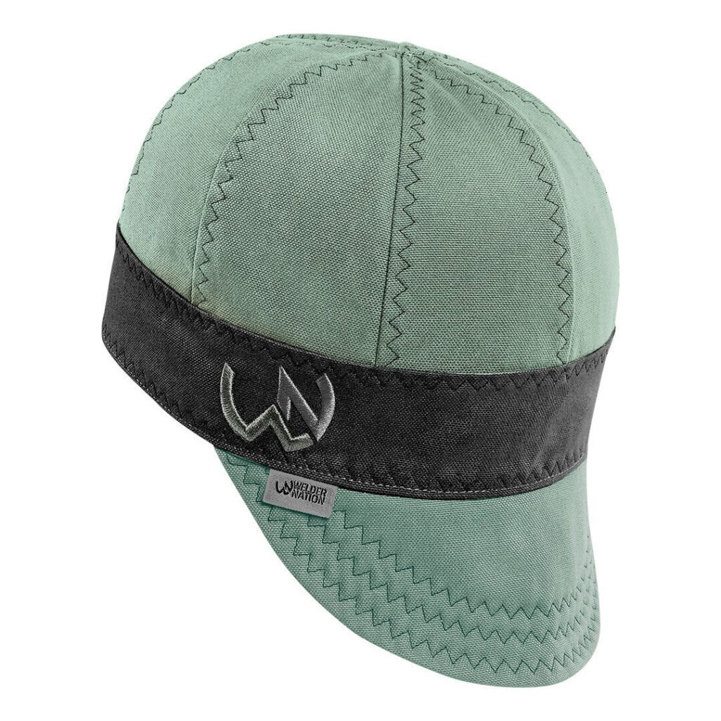 Welder Nation The Hustler Welding Cap - Gray Teal