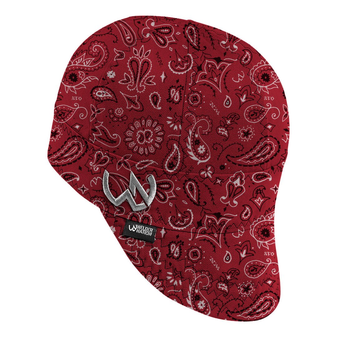 Welder Nation The Bandit Welding Cap - Red - Image 5