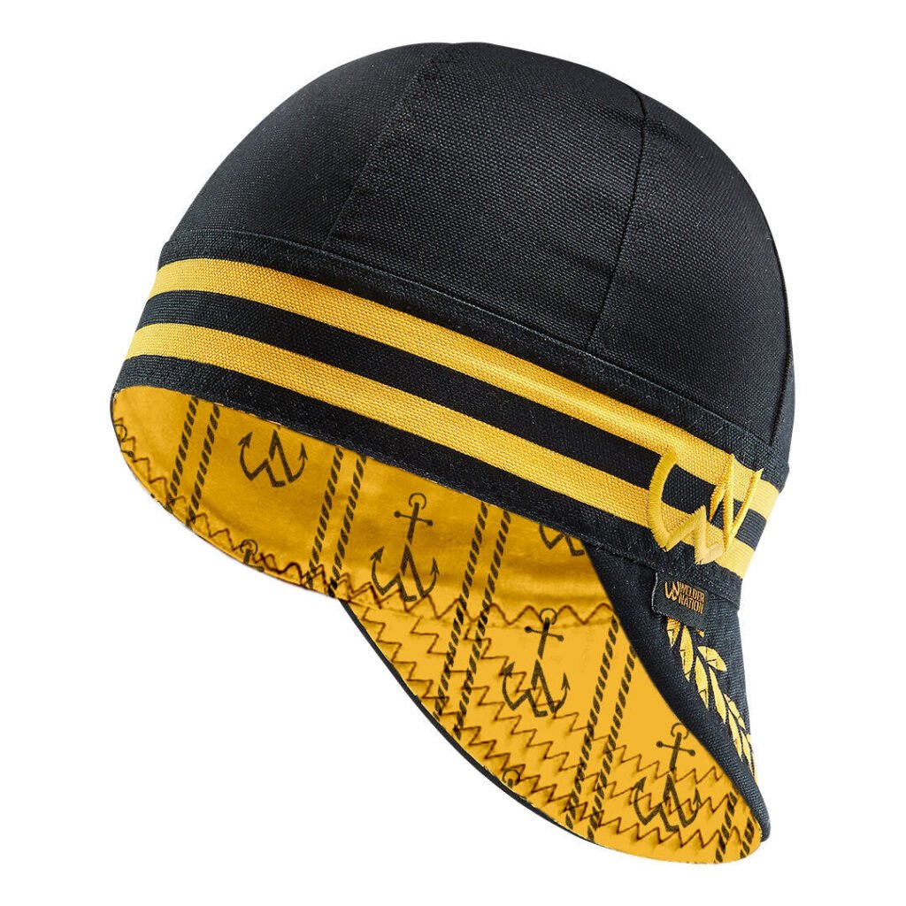 Welder Nation The Captain Welding Cap - Black and Yellow