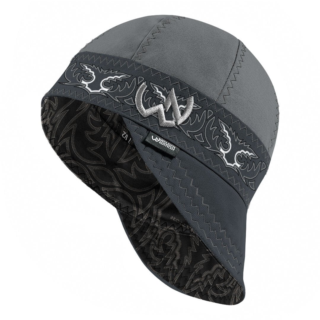 Welder Nation The Phoenix Welding Cap - Gray - Image 4