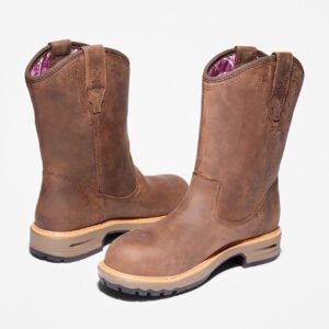 Timberland PRO Women's Ashlar Pull On Alloy Toe Waterproof Work Boot Turkish Coffee Brown Style TB0A2959214 - Image 5