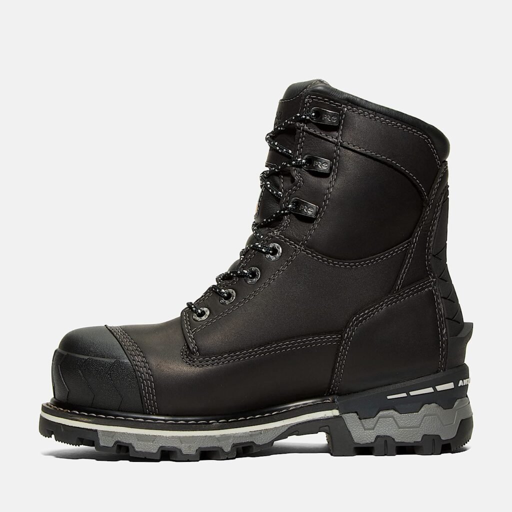 Timberland PRO Women's Boondock 8" Composite Toe Waterproof Work Boot Black/Grey Style TB1A5R7K001