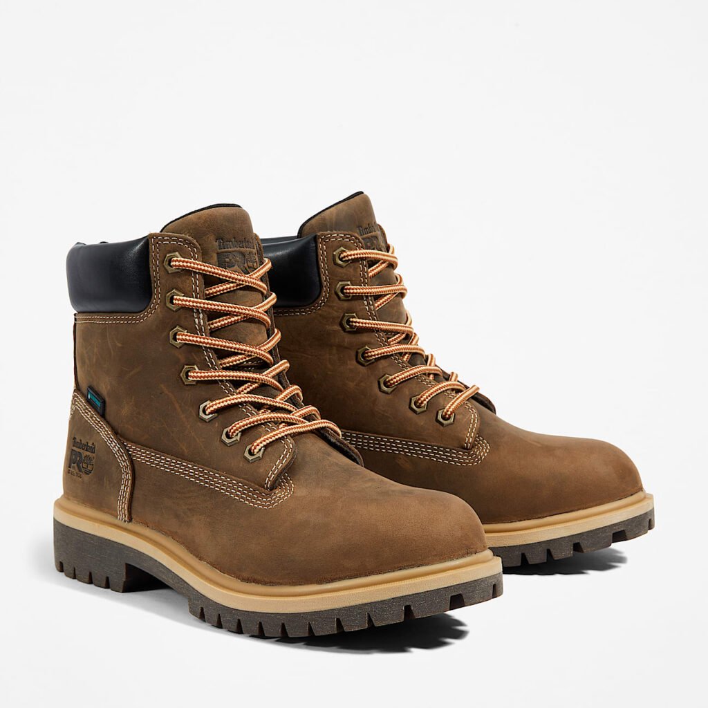 Timberland PRO Women's Direct Attach 6" Steel Toe Waterproof Work Boot Turkish Coffee Brown Style TB1A2QX7214