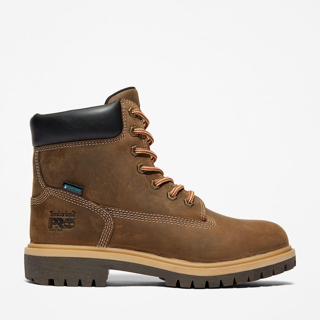 Timberland PRO Women's Direct Attach 6" Waterproof Work Boot Turkish Coffee Brown Style TB1A2R2A214