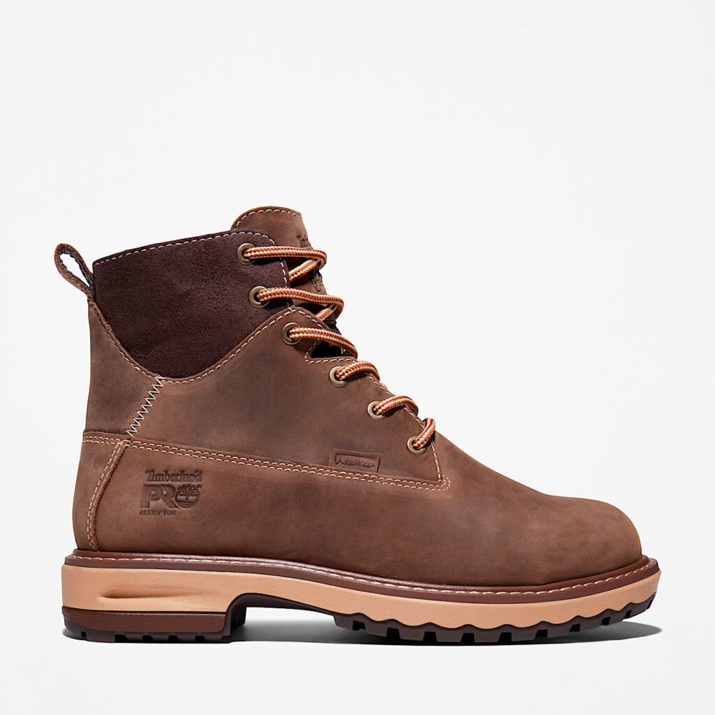 Timberland PRO Women's Hightower 6" Alloy Toe Waterproof Work Boot Turkish Coffee Brown Style TB1A1KIT214