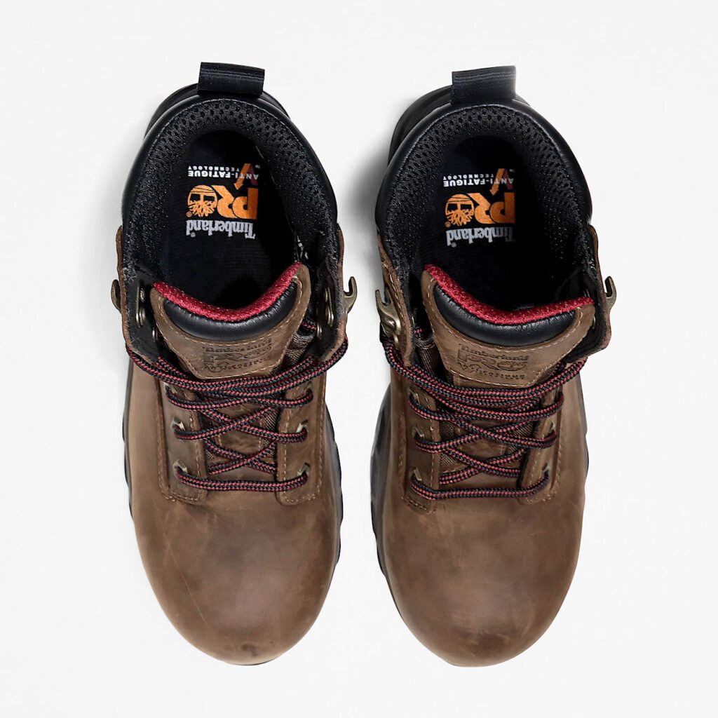 Timberland PRO Women's Hypercharge 6" Composite Toe Waterproof Work Boot Brown/Purple Style TB1A4115214