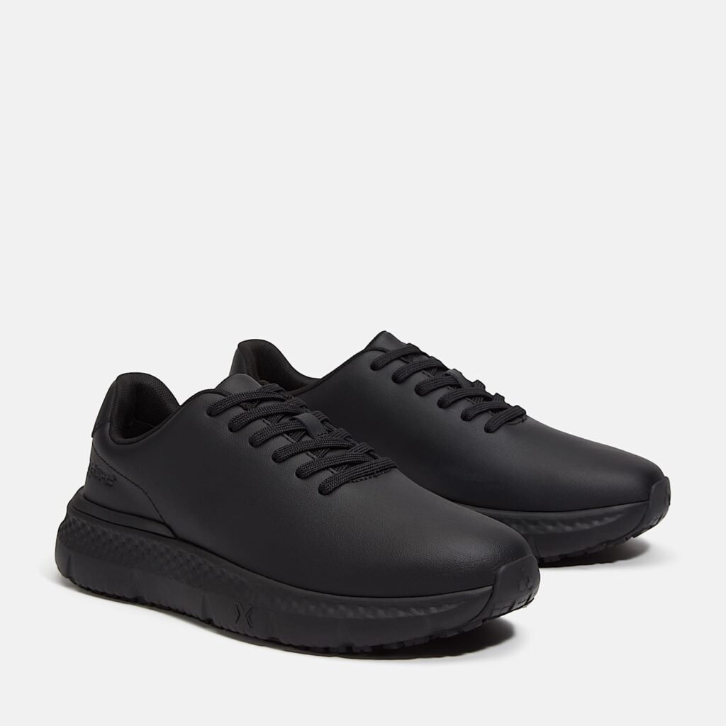 Timberland PRO Women's Power Shift Slip-Resistant Hospitality Work Sneaker Black Leather Style TB0A63C7EK5