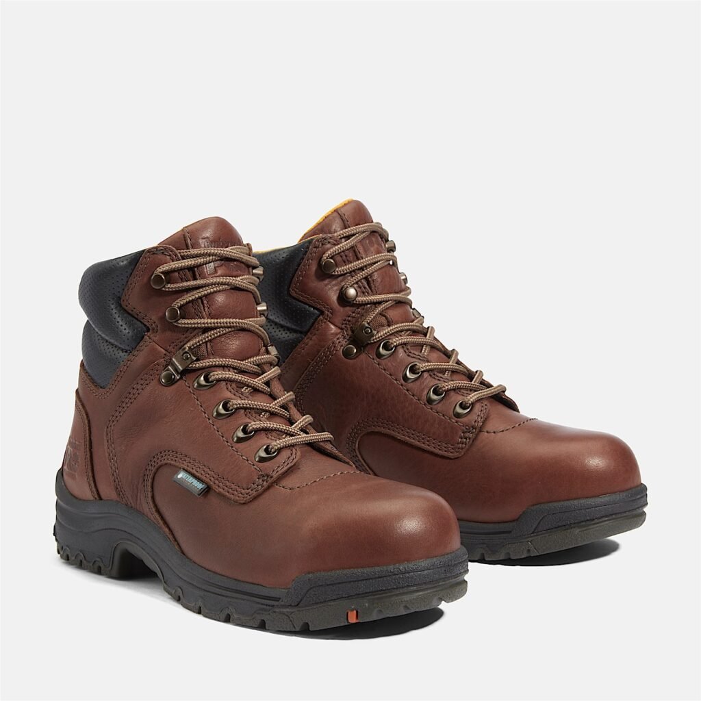 Timberland PRO Women's TiTAN 6" Alloy Toe Waterproof Work Boot Brown Style TB153359242