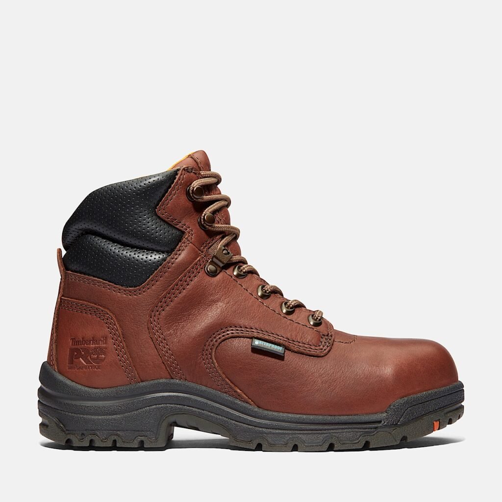 Timberland PRO Women's TiTAN 6" Alloy Toe Waterproof Work Boot Brown Style TB153359242