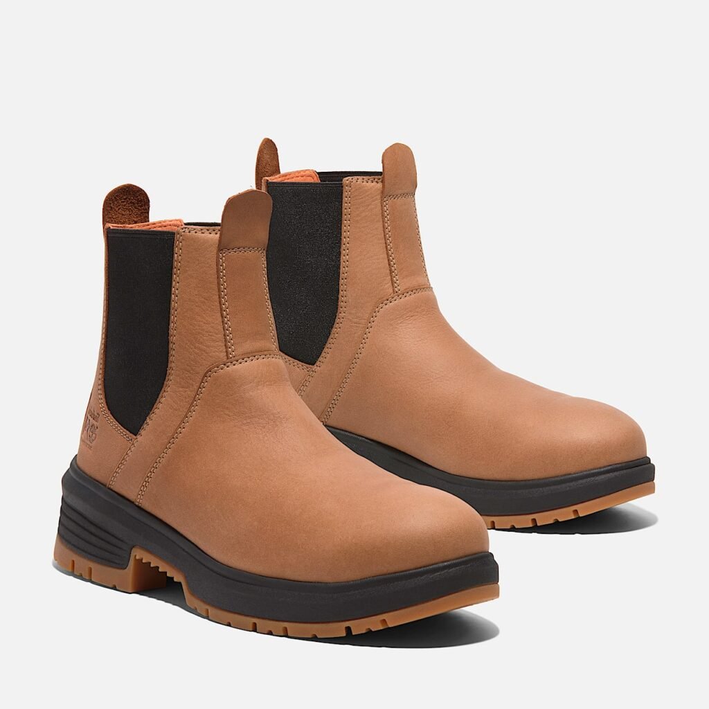 Timberland PRO Women's Birchline 6" Comp-Toe Work Boot Light Brown Full-Grain Style TB0A669YEM8