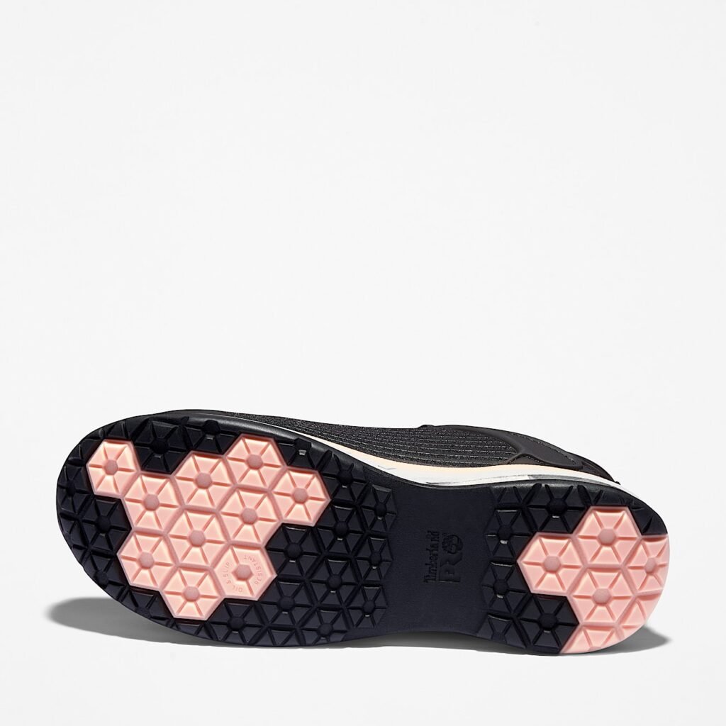 Timberland PRO Women's Drivetrain Comp-Toe Work Sneaker Black/Pink Style TB0A1XHT001