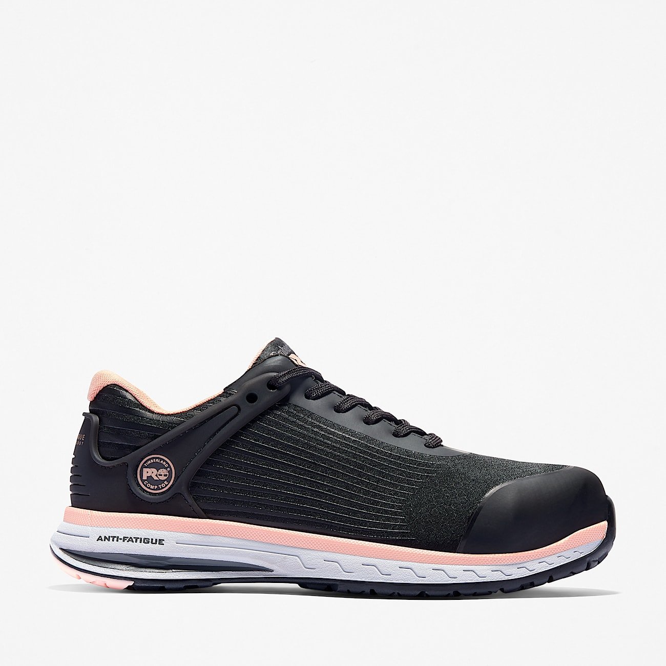Timberland PRO Women's Drivetrain Comp-Toe Work Sneaker Black/Pink Style TB0A1XHT001 - Image 1