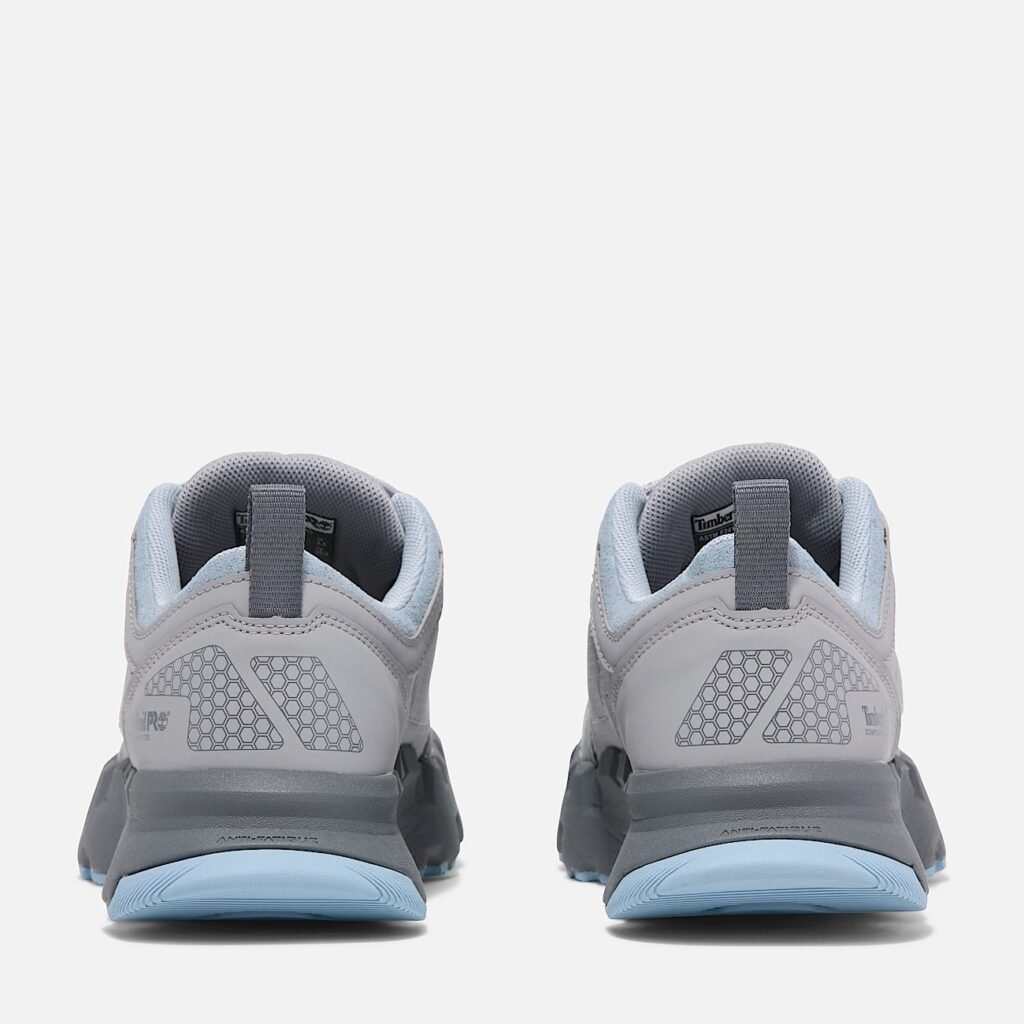 Timberland PRO Women's Powertrain EV Composite Toe Work Sneaker Grey/Blue Style TB0A5Z87065