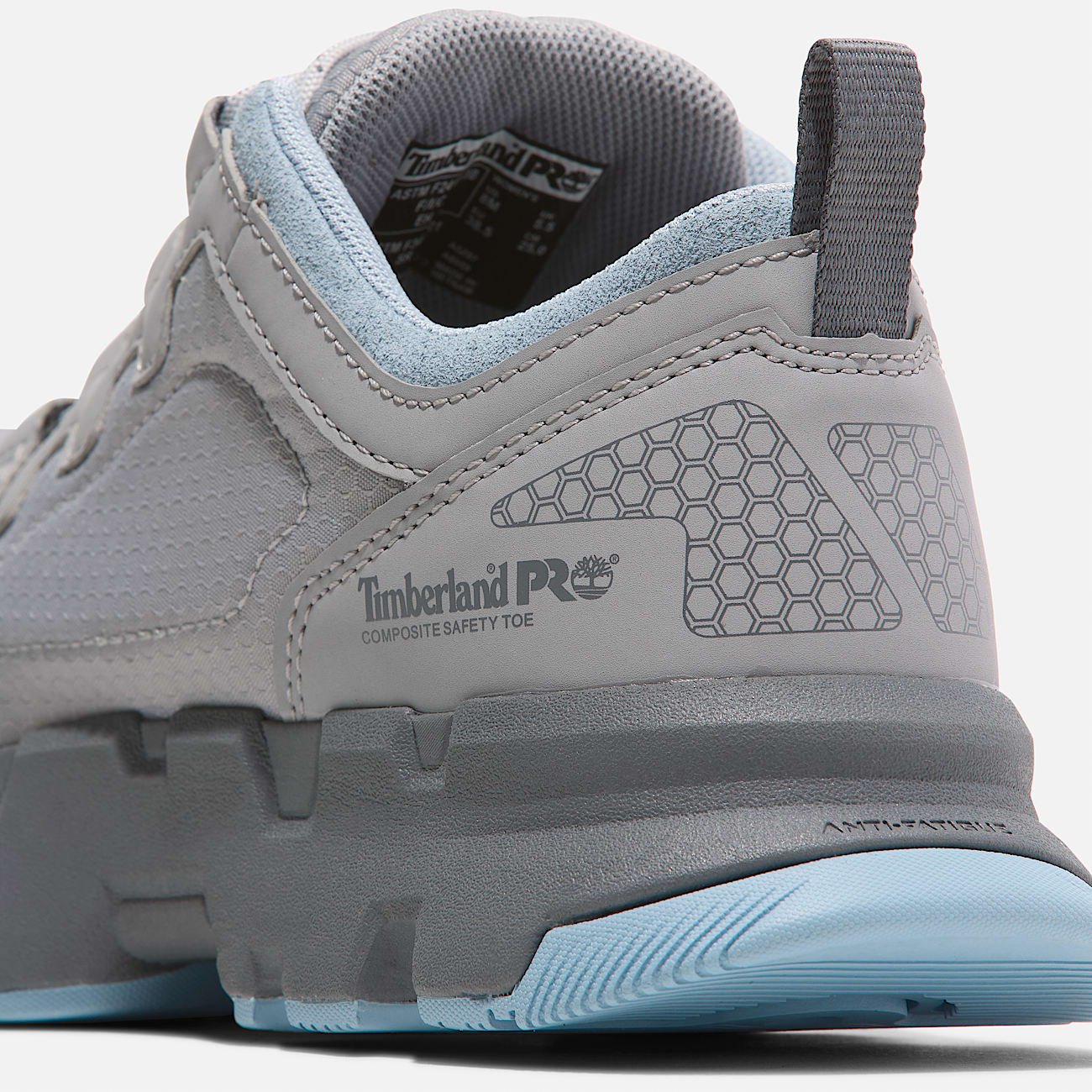 Timberland PRO Women's Powertrain EV Composite Toe Work Sneaker Grey/Blue Style TB0A5Z87065 - Image 7