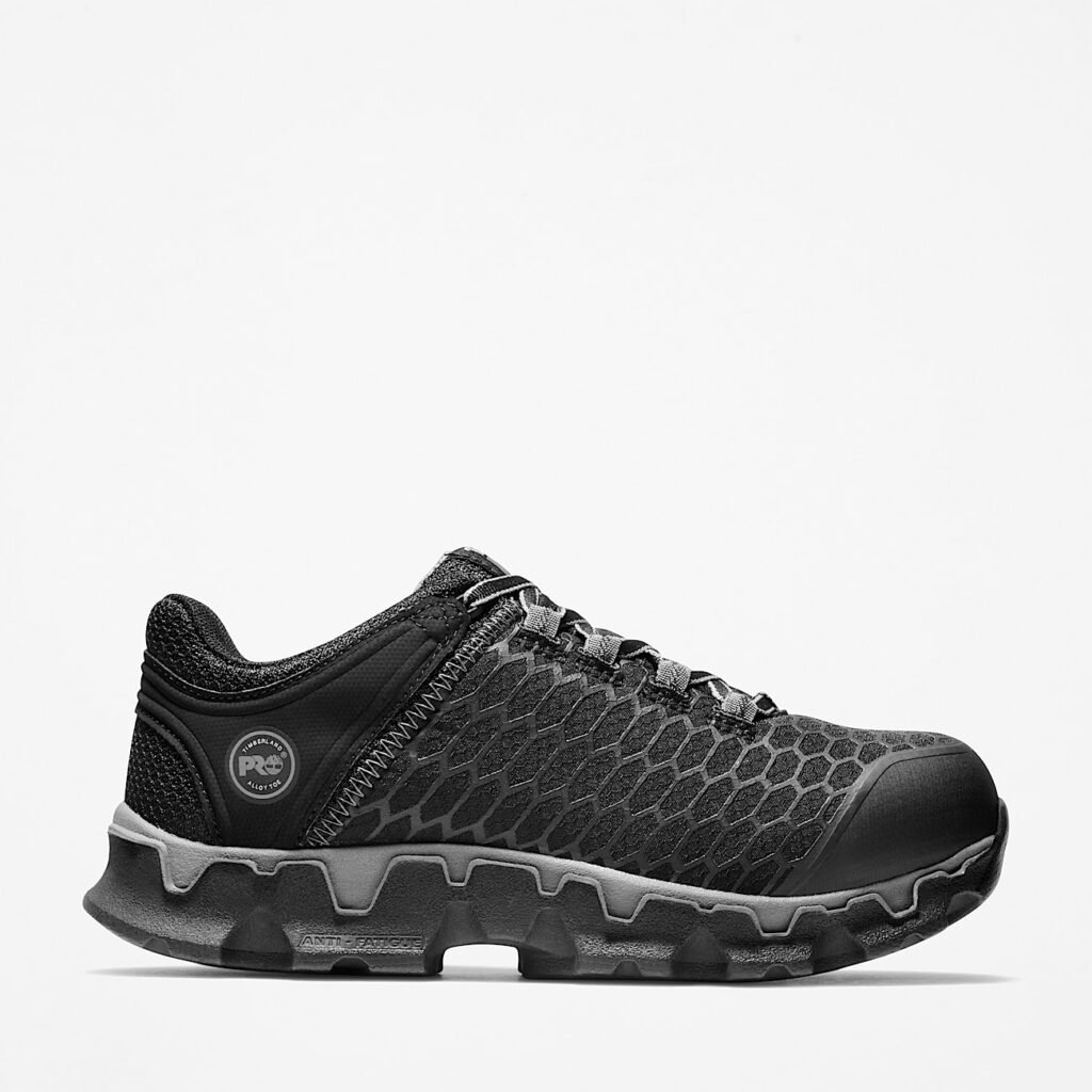 Timberland PRO Women's Powertrain Sport Alloy Toe Work Sneaker Black Style TB1A1B7F001