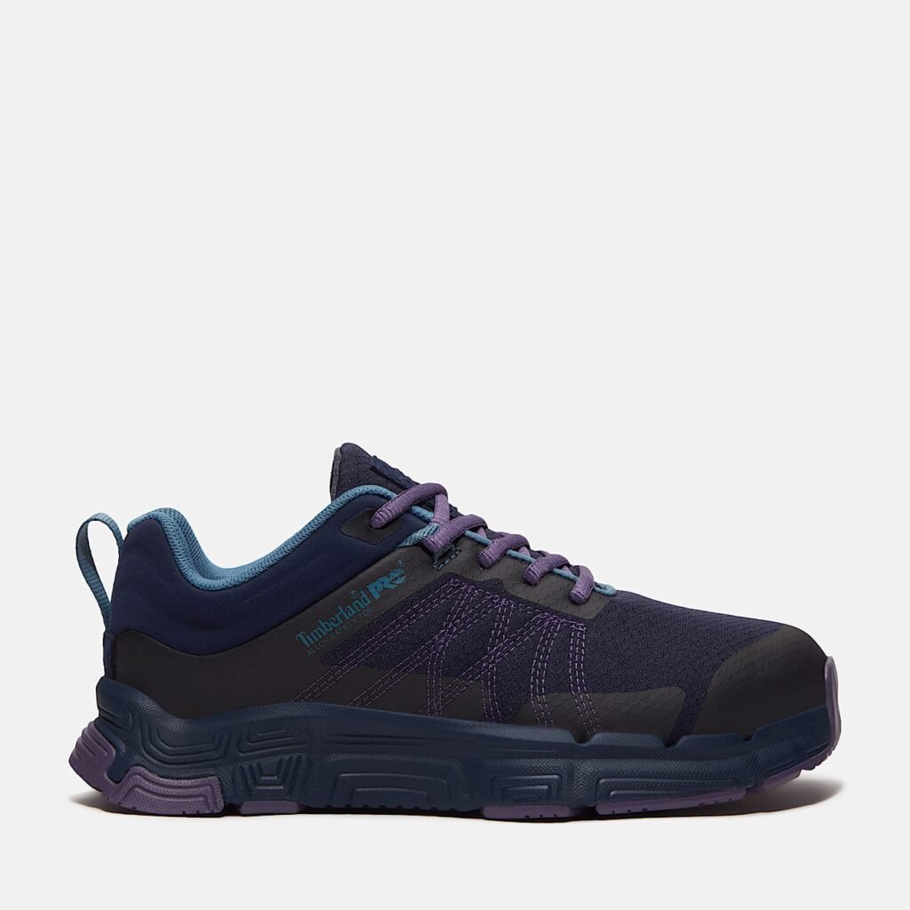 Timberland PRO Women's XR-1 Dynamic Natural Fit Alloy Toe Work Sneaker Blue Ripstop/Purple Style TB0A67K7EPS