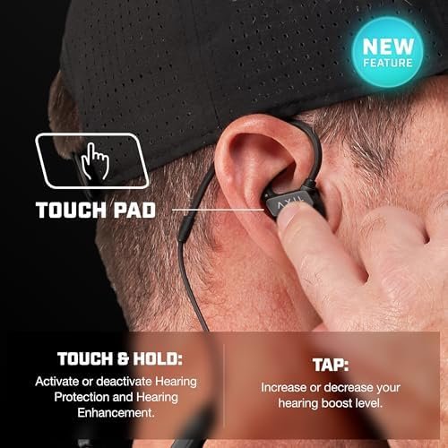 AXIL GS Extreme 3.0 Shooting Ear Protection Earbuds, 5X Hearing, Black
