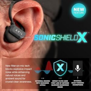 AXIL GS Extreme 3.0 Shooting Ear Protection Earbuds, 5X Hearing, Black - Image 7