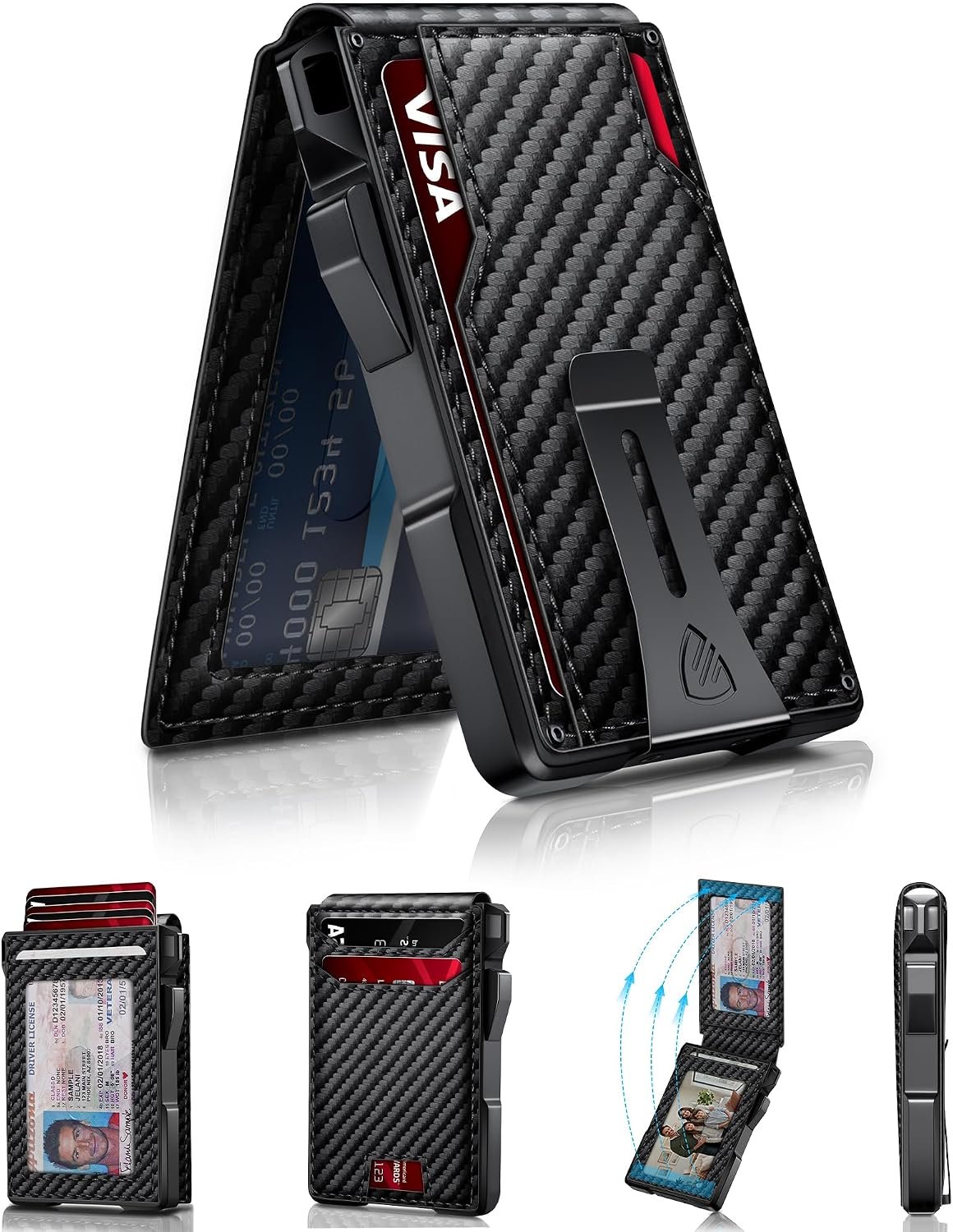 RUNBOX 14 Cards wallet — Matte Carbon Fiber